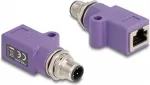 DeLOCK 60669 lyties keitiklis M12 RJ45 violetinis