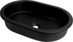 DEANTE Granite Undermount/Recessed Washbasin Titanium Black 460x410 mm