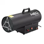 NEO TOOLS 90-085-01 dujinis &scaron;ildytuvas 50 kW su termostatu, IPX4, LPG, 1000 m&sup3;/h oro srautas, komplekte reduktorius ir žarna