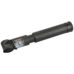 FISCHER Fahrrad-Mini-Luftpumpe, umschaltbar, schwarz mit Manometer, umschaltbar zwischen Druck und Volumen, - 1 St&uuml;ck (85579)