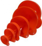 IWH Trichter-Set, 6-teilig, orange aus hochwertigem Polyethylen, &ouml;l-, benzin- und - 1 St&uuml;ck (3070)