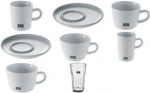 Melitta Kaffee-Tasse M-Cups, wei&szlig;, 0,2 l aus Porzellan, H&ouml;he: 62 mm, mit Henkel - 6 St&uuml;ck (18905)