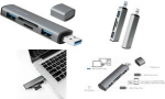 LogiLink UA0394 USB 3.2 Gen 2 Hub with Aluminium Housing, with Built-in SD Card Reader, with Status