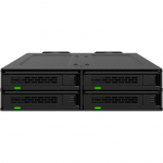 ICY DOCK - MB324V4P-B - ExpressCage - 4-Bay 15?mm U.2/U.3 SSD Wechselrahmen f&uuml;r 5,25-Einbauschacht   Werkzeugloses SSD-Montagesystem