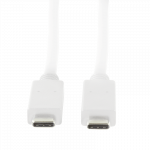 Logilink - USB-Kabel - USB-C (M) bis USB-C (M) - USB 3.1 Gen 2 - 20 V - 3 A - 50 cm - USB Power Delivery (3A, 60W) - wei&szlig; (CU0130)