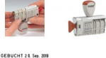 trodat Wortbandstempel 1117, mit Datum - f&uuml;r den Markt: D - L - A - CH (51 1117)