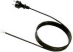 Bachmann - Stromkabel - CEE 7/7 (M) bis ohne Stecker 30 mm abisoliert 16 A - 5,0m - geformt - Schwarz (320.176)