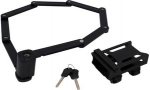 FISCHER Falt-Fahrradschloss XL mit Halter, L&auml;nge: 1.100 mm St&auml;be aus geh&auml;rtetem Stahl, kunststoffummantelt, - 1 St&uuml;ck (50385)