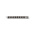 Brennenstuhl Super-Solid Line - Steckdosenleiste - 8 Ausgangsstecker - Silber (1153340118)