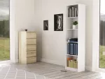 Biuro knygų lentyna Topeshop R50 BIEL 5 lentynų balta