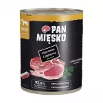 PAN MIĘSKO Kiauliena ir ėriena &scaron;lapias &scaron;unų maistas 800 g &ndash; Pilnavertis pa&scaron;tetas visų veislių &scaron;unims