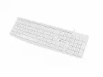 Laidinė pilno dydžio klaviatūra NATEC NAUTILUS NKL-1951, 105 klavi&scaron;ų, US International QWERTY, balta, USB, 1,8 m