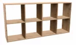 Knygų lentyna Top e Shop MALAX 2X4 ARTISAN, natūrali mediena, 8 lentynos, 1470&times;300&times;750 mm
