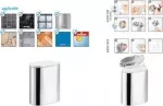&Scaron;iuk&scaron;liadėžė kosmetinė Tesa Elegaant Chrome nerūdijantis plienas