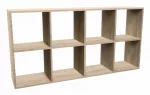 Knygų lentyna Top e shop MALAX 2X4 SONOMA, ąžuolo sonoma, 8 lentynų, 1470&times;300&times;750 mm