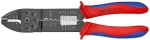 KNIPEX 97 49 25 suspaudimo replės izoliuotiems antgaliams ir jungtims, trapecinis suspaudimas, 0,5&ndash;6,0 mm&sup2; (20&ndash;10 AWG), juodos su daugiakomponentėmis rankenomis