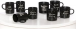Ritzenhoff & Breker Kaffeebecher SVART, 390 ml aus Porzellan, sp&uuml;lmaschinengeeignet, Farbe: schwarz, - 4 St&uuml;ck (420852)