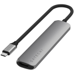 Satechi 6-in-1 USB-C Slim Multiport Adapter (USB-C, 2x USB-A, 4K HDMI, czytnik kart micro/SD) (szary)