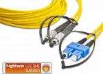 Lightwin LDP-09 FC-SC 3.0 &scaron;viesolaidinis kabelis 3 m 2x FC 2x SC OS2 geltonas (LDP-09 FC-SC 3.0)