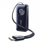Ne&scaron;iojamas LiPo Power Bank Baseus CR11 20000mAh 67W su įmontuotu i&scaron;traukiamu kabeliu