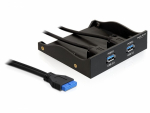 DeLOCK USB3.0 Front Panel 2-Port - Anschl&uuml;sse am vorderen Bedienfeld des Speicherschachts (61896)