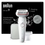 Braun Silk-epil 9 9-030 epiliatorius, 40 pincetų, baltas