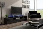 Cama TV stovas EVORA 200 wenge/juodas blizgus