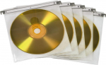 Hama CD/DVD Double Protective Sleeves - Schutzh&uuml;lle f&uuml;r CDs/DVDs - 2 CDs/DVDs - Fleece - wei&szlig; (Packung mit 50) (00051176)