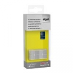 sigel Neodym-Magnete C10, Cube Design, silber, 2-er Set Aluminiumoberfl&auml;che, hochglanz poliert, extra stark (N45), - 1 St&uuml;ck (GL704)