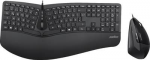 Perixx PERIDUO-505B, DE, Tastatur- und Maus Set, USB-Kabel, ergonomisch, schwarz (PERIDUO-505B)