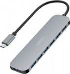 LogiLink USB-C Hub, 7-Ports, USB 3.2 Gen 1, 7x USB-A Alu. (UA0457)