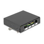 Leergeh&auml;use 4 Port f&uuml;r Keystone RJ-Module schwarz - zur Montage an Tisch, Wand oder Hutschiene