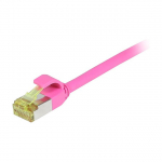 Synergy21 Patchkabel RJ45, CAT6A 500Mhz, 2m, magenta, S-STP(S/FTP), slimline rund d=4,5mm, TPE/LSZH(Superflex), AWG28, mit CAT7 Rohkabel,