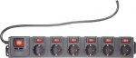 Renkforce 615C-CMB-SUSB Steckdosenleiste mit Schalter Schwarz Schutzkontakt (RF-3313344)