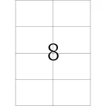 HERMA Etiketės Premium A4 105x74 mm balto matinio popieriaus 1600 vnt.