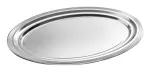 APS CLASSIC stačiakampė patiekimo lėk&scaron;tė 460x340mm, sidabrinė, nikeliuota ir chromuota, su linijomis