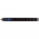 PowerWalker 10133010 PDU 1U juodas &ndash; galios skirstytuvas su C20 jungtimi ir 2 m laidu