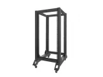 Atviras stovas LANBERG OR01-6822-B 22U, 600 mm x 800 mm, juodas, 600 kg