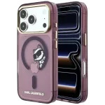 Karl Lagerfeld Peekaboo Logo dėklas iPhone 18 Pro Max / 17 Pro Max telefonams su MagSafe, bordo