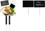 PAPSTAR Fingerfood-Spie&szlig;e Blackboard, L&auml;nge: 85 mm Spie&szlig;e aus Holz, Tafel aus Bambus, Ma&szlig;e Tafel: 24 x 34 mm, - 1 St&uuml;ck (87200)