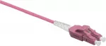 Helos LWL OM4 Uniboot &scaron;viesolaidinis komutacinis kabelis LC&ndash;LC Duplex 50/125 &micro;m, LSZH 2.0 mm, 1 m, Erika Violet