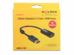 DeLOCK - Video- / Audio-Adapter - DisplayPort / HDMI - DisplayPort (M) - HDMI, 19-polig (W) - 20cm - (DisplayPort 1,2) - Schwarz (62609)