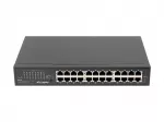 Nevaldomas jungiklis LANBERG RSGE-24 &mdash; 24&times; Gigabit Ethernet 1U, montuojamas į stovą, juodas
