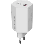 CANYON įkroviklis HEXAGON 65 GaN 65W 2xPD 1xQC EU Baltas CND-CHAHEX65W