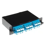 ACT FA2065 MTP (MPO) &ndash; LC modulis, 1U, juoda/mėlyna/balta, metalinis