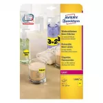 Lipni etiketė Avery L6006-25 apvalinti kampai nuimama geltona