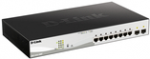 D-Link Web Smart DGS-1210-10MP - Switch - L2+ - Smart - 8 x 10/100/1000 (PoE+) + 2 x Gigabit SFP - Desktop - PoE+ (130 W) (DGS-1210-10MP)