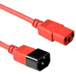 Maitinimo laidas ACT Powercord C13 - C14 raudonas 1,8 m