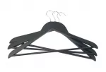 ORDINETT Wooden Clothes Hangers 3-Piece Set, 44.5 cm, Assorted Colours (Black, Blue, Light Grey, White)