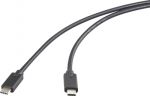 Renkforce USB-C -Displaykabel USB 3.2 Gen2x2 Stecker 1.00 m Schwarz TPE-Mantel (RF-5501102)